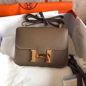 Hermes Constance 24 Medium Grey Gold
